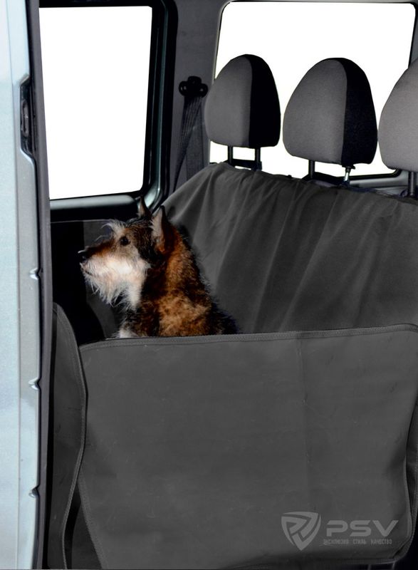Накидка Comfort Address на заднее сиденье для перевозки собак с защитой дверей, черная 160х150. Артикул daf 045