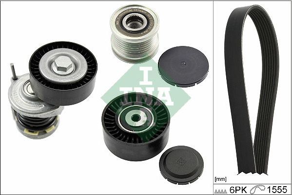 Приводной ремень поликлиновой с роликами (комплект) Ina. Артикул 529 0535 20