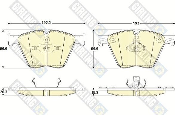 Тормозные колодки Girling. Артикул 6119642