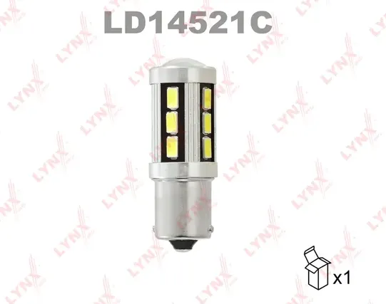 Лампа светодиодная LED P21W S25 12V BA15S 7200K Canbus (Lynxauto). Артикул ld14521c