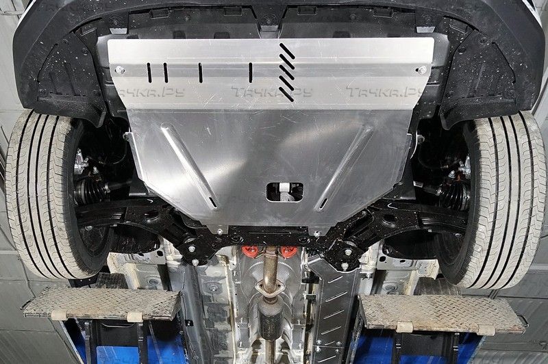 Защита алюминиевая ТСС (4 мм) для картера и КПП Changan CS35 Plus 2023-2026. Артикул ZKTCC00569