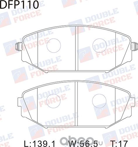 Колодки тормозные дисковые Double Force. Артикул DFP110