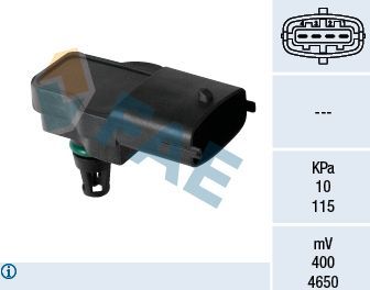 Датчик абсолютного давления (ДАД, MAP) FAE для Fiat Doblo I 2005-2015. Артикул 15145
