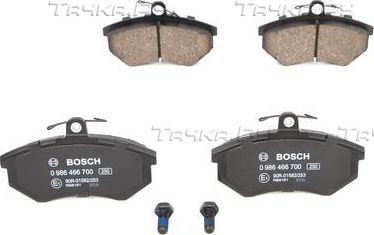 Тормозные колодки Bosch (Low-Metallic) передние для Audi 80 V (B4) 1991-1995. Артикул 0 986 466 700