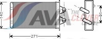 Радиатор отопителя (печки) AVA ** CLEVER FIT ** для Fiat Cinquecento 1991-1999. Артикул FTA6186