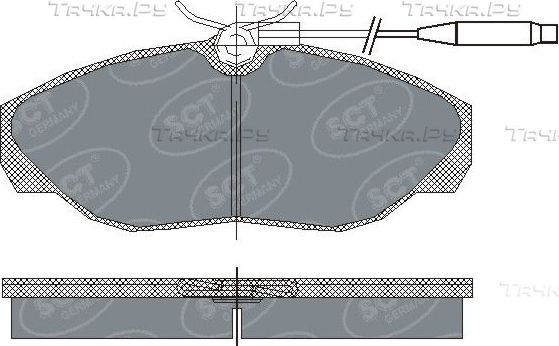 Тормозные колодки SCT-Germany передние для Peugeot Boxer II (230) 1994-2002. Артикул SP 182 PR