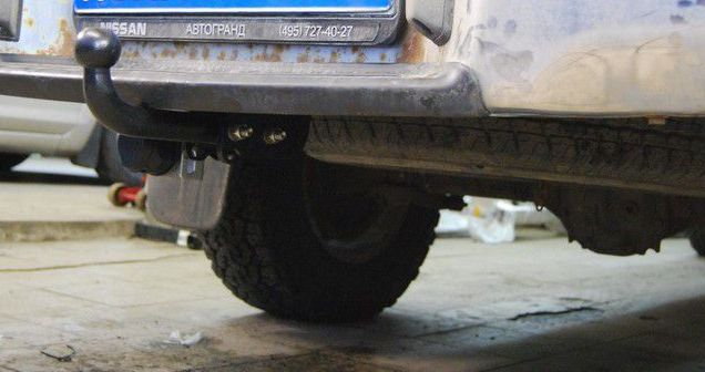 Фаркоп Лидер-Плюс для Nissan NP300 2008-2015. Артикул N113-A