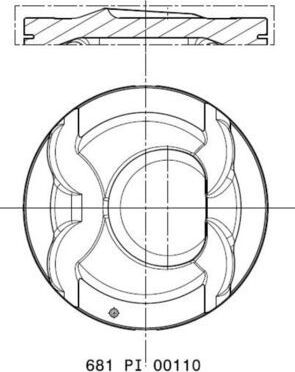 Поршень Mahle. Артикул 681 PI 00110 000