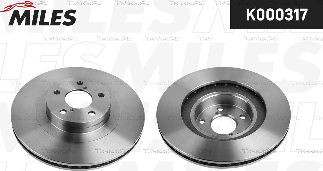 Тормозной диск Miles передний для Subaru Legacy V 2009-2014. Артикул K000317