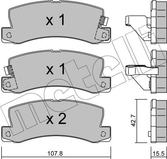 Тормозные колодки Metelli. Артикул 22-0161-0