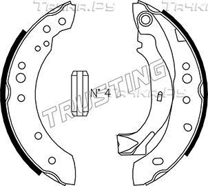 Тормозные колодки Trusting задние для Peugeot 1007 2005-2009. Артикул 022.036