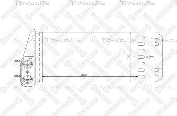 Радиатор отопителя (печки) Stellox. Артикул 10-35096-SX