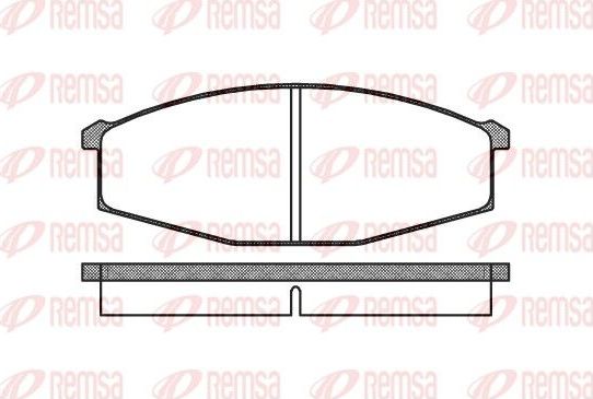 Тормозные колодки Remsa передние для Nissan Patrol K160, K260 1980-1985. Артикул 0129.00