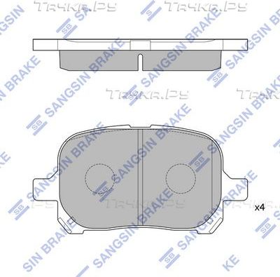 Тормозные колодки Sangsin Hi-Q передние для Lexus ES I 1991-1997. Артикул SP1226