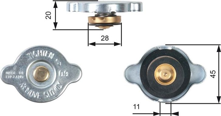 Крышка радиатора Gates для Kia Shuma I 1996-2001. Артикул RC124