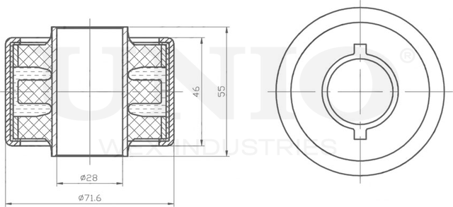 Сайлентблок рычага подвески (Unio). Артикул RMP-20371