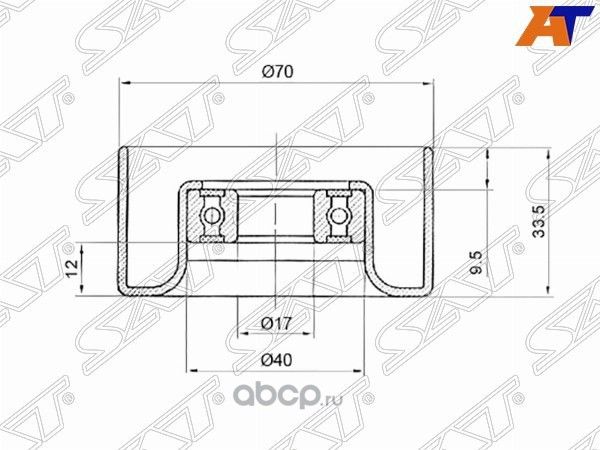 Ролик натяжителя приводного ремня TOYOTA 12TRFE 0 (SAT). Артикул ST1660375010