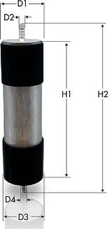 Топливный фильтр Tecneco Filters. Артикул GS1223