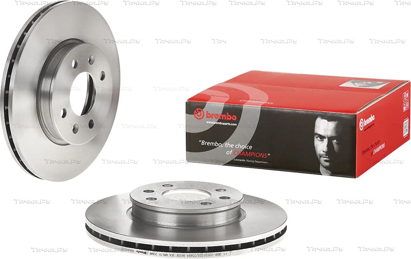 Тормозной диск Brembo передний для Kia Rio II 2005-2011. Артикул 09.A445.10
