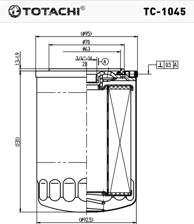 Фильтр масляный TOTACHI TC-1045 C-222 15208-43G00 MANN W 933 1 Totachi. Артикул TC1045