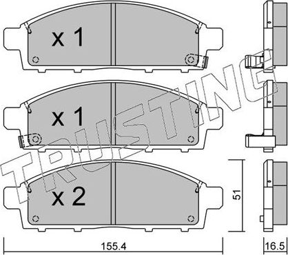 Тормозные колодки Trusting. Артикул 807.0