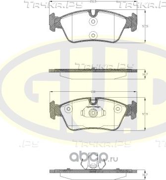 Тормозные колодки G.U.D. передние для BMW 3 IV (E46) 1997-2007. Артикул GBP038440