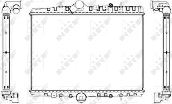 Радиатор охлаждения двигателя NRF (алюминий). Артикул 55346