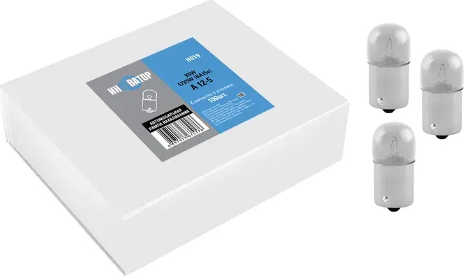 Лампа 12V R5W 5W BA15s Инноватор 1 шт. картон H019. Артикул H019