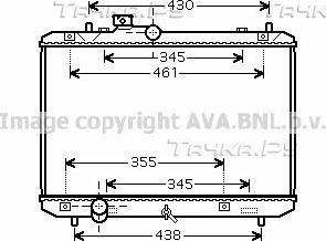 Радиатор охлаждения двигателя AVA. Артикул SZ2083