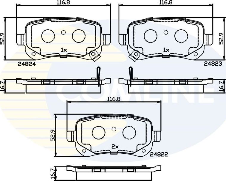 Тормозные колодки Comline Comline. Артикул CBP36067