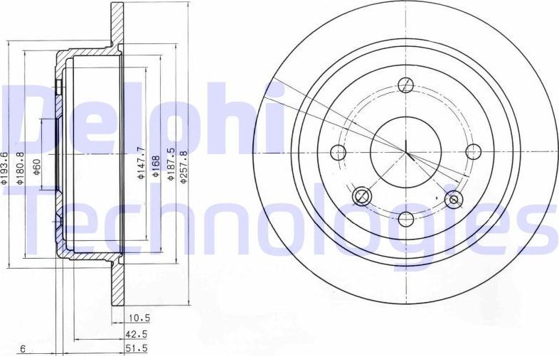 Тормозной диск Delphi. Артикул BG4091