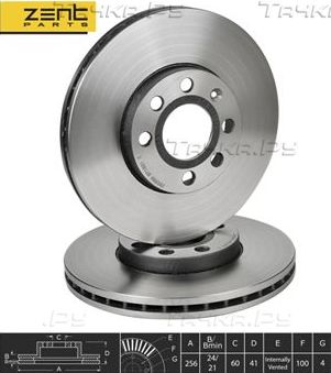 Тормозной диск Zentparts. Артикул Z05980