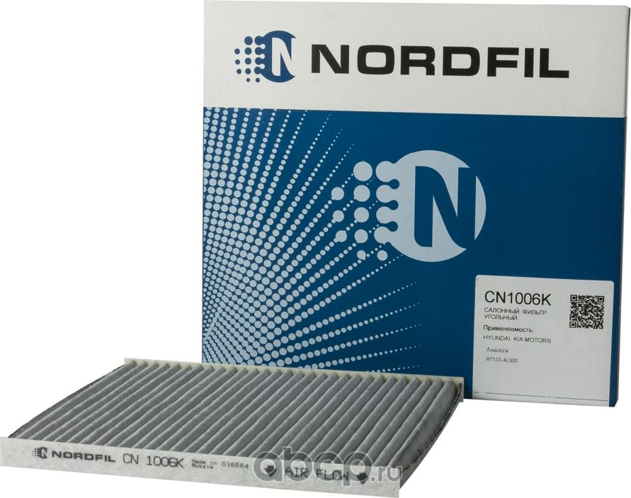 Фильтр салона угольный Hyundai Solaris  Kia Rio III (Nordfil). Артикул cn1006k