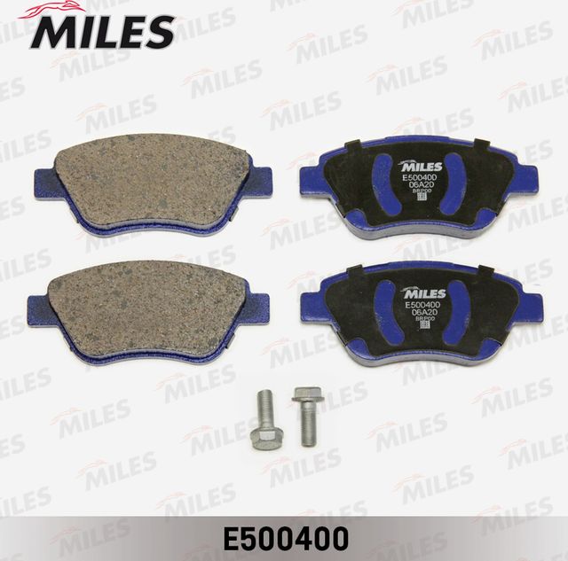 Тормозные колодки Miles (Керамика) передние для Fiat Idea 2004-2012. Артикул E500400