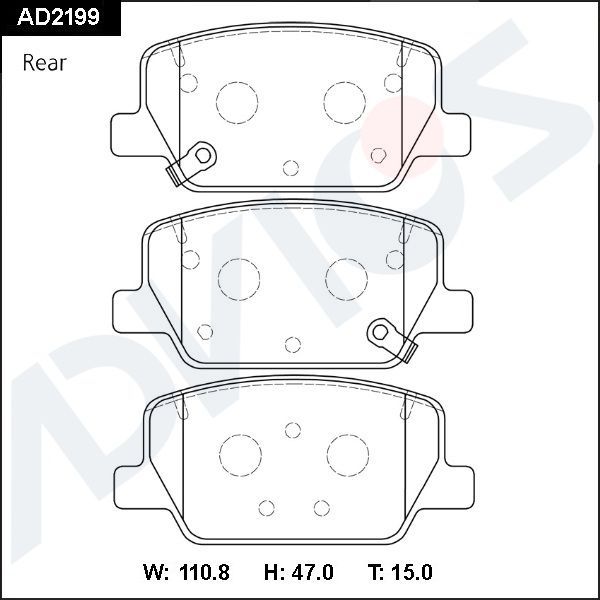 Тормозные колодки Advics. Артикул AD2199