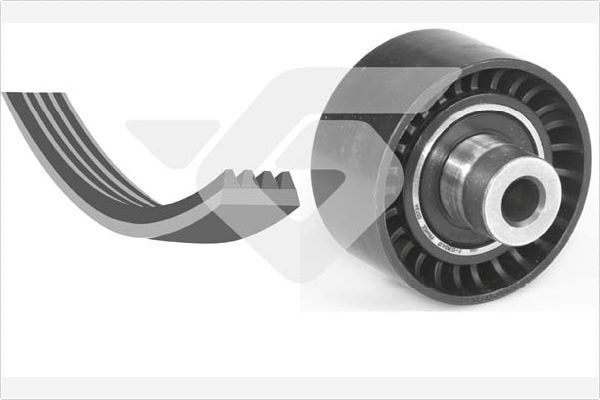 Приводной ремень поликлиновой с роликами (комплект) Hutchinson для Citroen C2 2003-2009. Артикул KHV 214