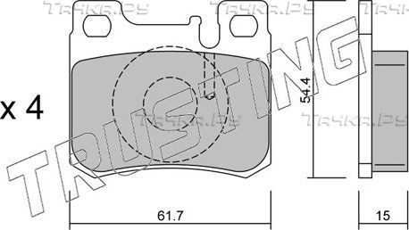 Тормозные колодки Trusting задние для Mercedes-Benz E-Класс I (W124) 1993-1997. Артикул 582.0