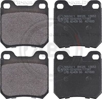 Тормозные колодки ABS передние для Volvo 66 1975-1979. Артикул 36624/1