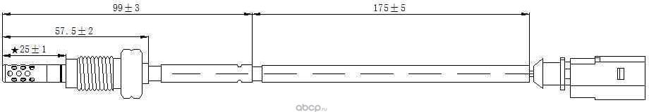 Датчик температуры выхлопных газов VW Amarok 2.0 TDI (2010-) Crafter 2.0 TDI (2011>) (Magtechnic). Артикул mag0082og