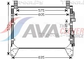 Радиатор кондиционера (конденсатор) AVA (алюминий). Артикул DW5083