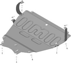 Защита АвтоСтандарт для картера и КПП Mazda 5 II 2005-2010. Артикул 51123