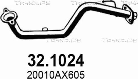 Глушитель (труба приемная) Asso передний для Nissan Note I 2006-2009. Артикул 32.1024