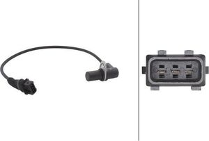 Датчик положения распредвала Hella для BMW 5 IV (E39) 1995-1998. Артикул 6PU 009 168-301