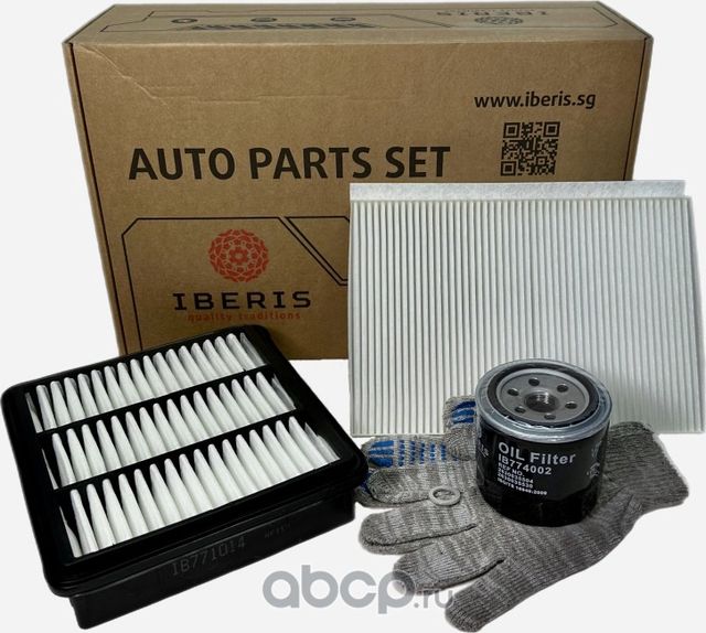 КОМПЛЕКТ ФИЛЬТРОВ KIA CEED (ED)(1.4, 1.6, 2.0 БЕНЗИН), HYUNDAI ELANTRA (HD)(1.6, 2.0 БЕНЗИН) (Iberis). Артикул IB770033KIT 