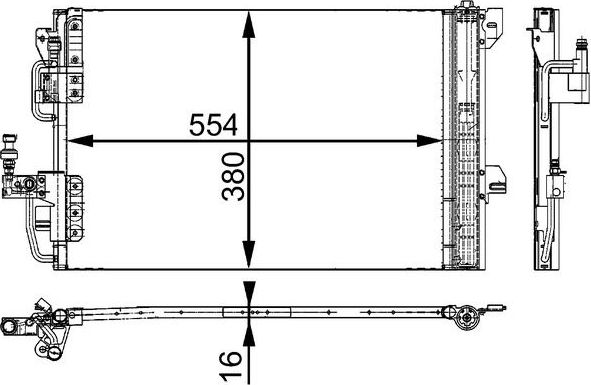Радиатор кондиционера (конденсатор) Mahle Behr. Артикул AC 665 000S