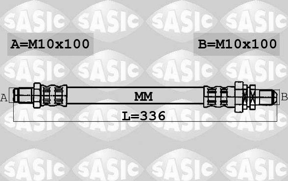 Тормозной шланг Sasic. Артикул 6606029