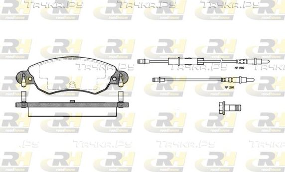 Тормозные колодки RoadHouse передние для Citroen C5 I 2001-2008. Артикул 2829.04
