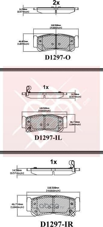 Brake pads (Frictionmaster). Артикул CMX1297
