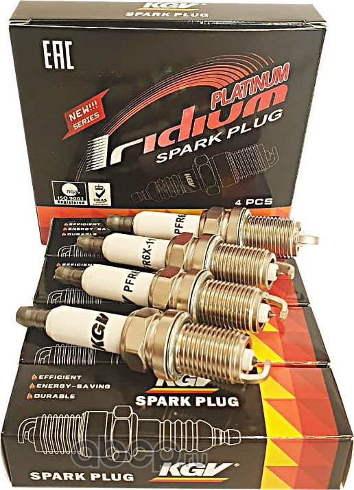 Свеча зажигания KGV Audi A4, А5, А6, А8, Q5 (2,4, 2,8, 3,0, 3,2L) (Iridium+Plati KGV. Артикул PFR6X11