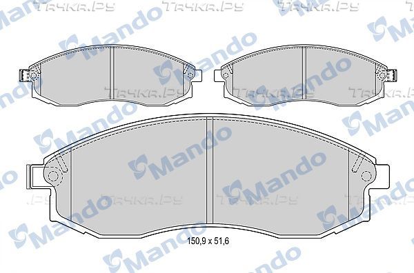 Тормозные колодки Mando передние для Mitsubishi L200 III 1996-2007. Артикул MBF015702